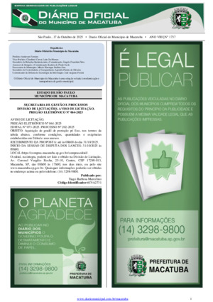 Assinatura Digital da última edição