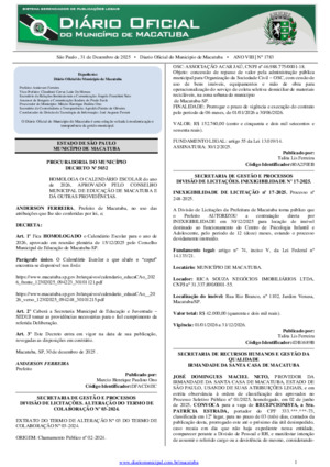 Assinatura Digital da última edição