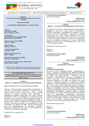Assinatura Digital da última edição