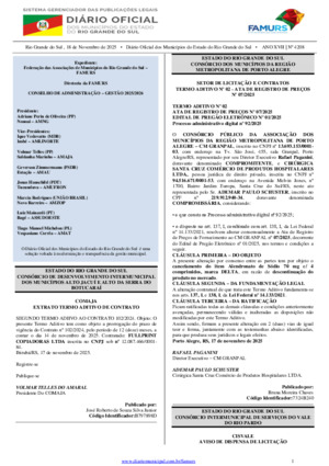 Assinatura Digital da última edição