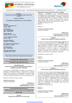 Assinatura Digital da última edição