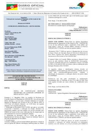 Assinatura Digital da última edição