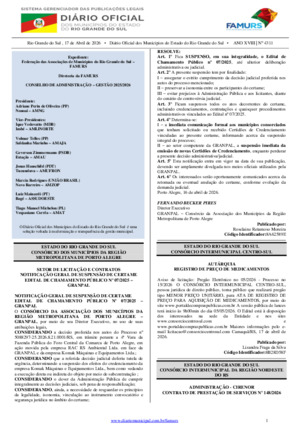 Assinatura Digital da última edição