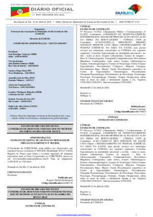 Assinatura Digital da última edição