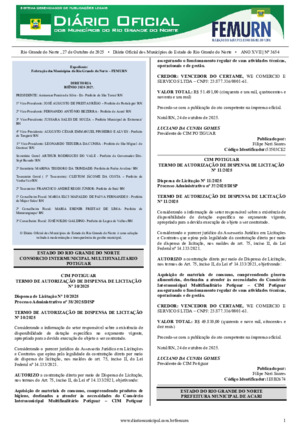 Assinatura Digital da última edição
