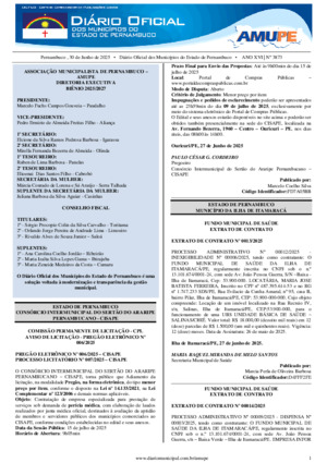 Assinatura Digital da última edição