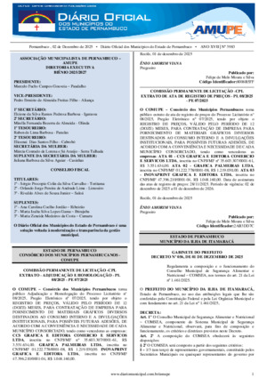 Assinatura Digital da última edição