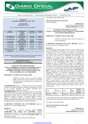 Assinatura Digital da última edição
