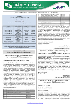 Assinatura Digital da última edição