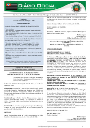 Assinatura Digital da última edição